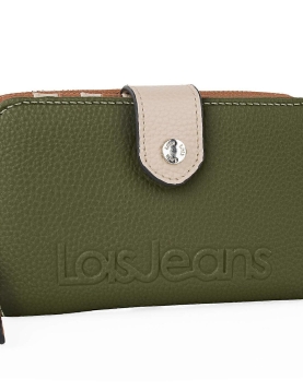 Carteira Lois Bege Castanha e Verde